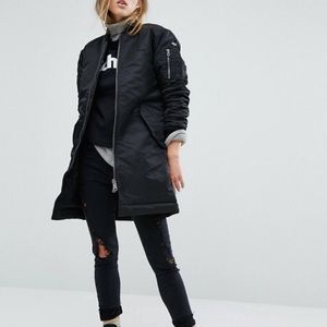 Schott Long Line Puffer Bomber